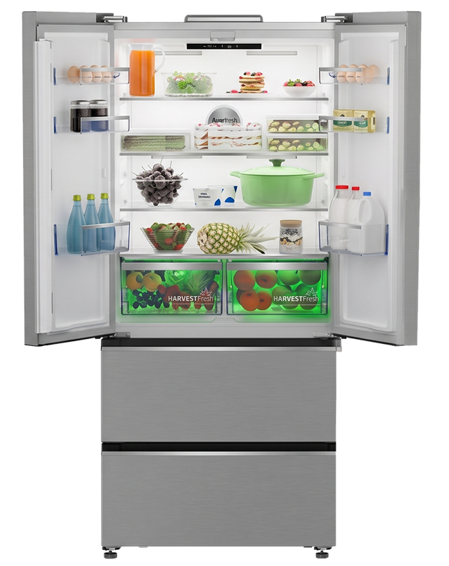 Beko Refrigerator 605 Liters No Frost 4 Doors GNE60500XEG Inverter Digital - Silver