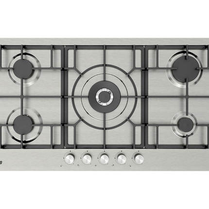 Beko Built-in stove 90 cm - gas - 5 burners - full safety - stainless steel - HIMW95226SXEL