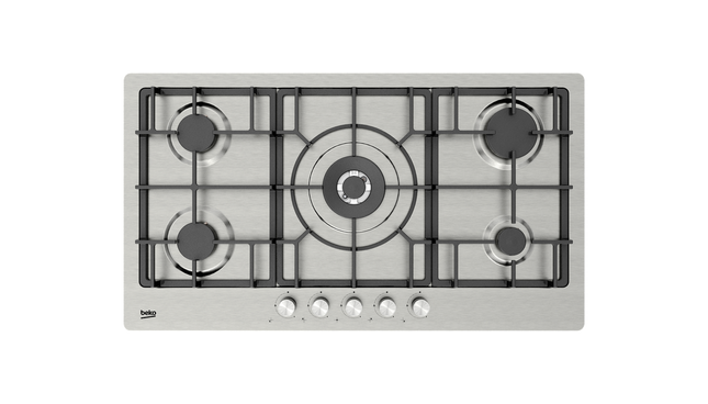 بوتجاز بلت ان 90 سم بيكو -غاز-5 شعلات - امان كامل-ستانلس ستيل- HIMW95226SXEL