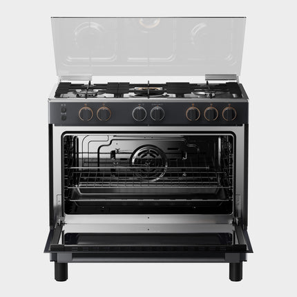 Toshiba 5 Burner 90cm Gas Cooker RLA2-90MG5G(MG)-EM Full Safety - Gray (with Miraco Warranty)