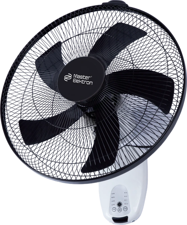 Master Electron Wall Fan - 18 Inch - 5 Blades - 3 Speeds - Black ME-18E