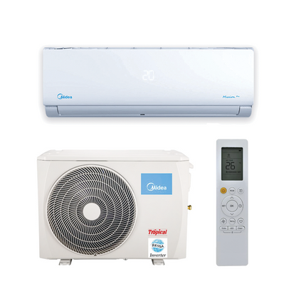 Midea Split Air Conditioner - 4 HP -Inverter - Cool & Heat - Plasma - Digital Display - White -MSABT30HRDNF