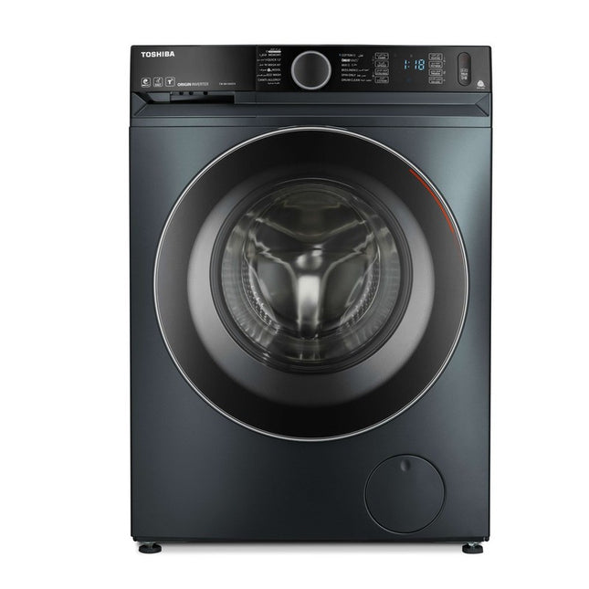 Toshiba Midea Front Load Washing Machine - 12 kg - Inverter - Steam Technology - Dryer - 1400 RPM - Digital Display - Morandi Grey - BM130GF4EGMK