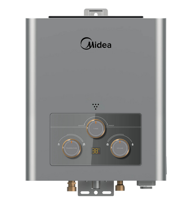 Midea Gas Water Heater - 6 Liter - Natural Gas - Silver -MGWH06 12MZNEGS