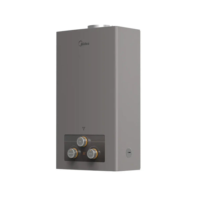 Midea Gas Water Heater - 10 Liter Capacity - Gas Cylinder - Digital Display - Silver - MGWH10 20MDLEGS