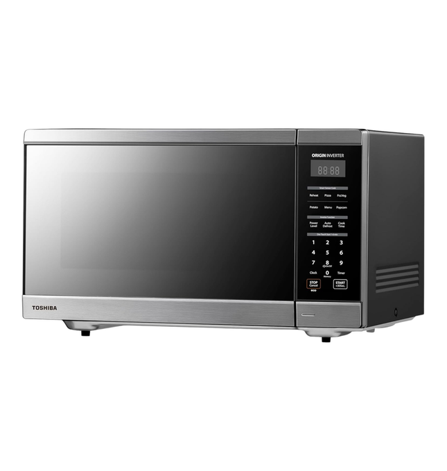 Toshiba Midea Microwave Oven - 20 Programs - Electric - Inverter - 1200 Watts - 45 Liter- Digital Display - Silver & Black - ML3EM45PFIMB