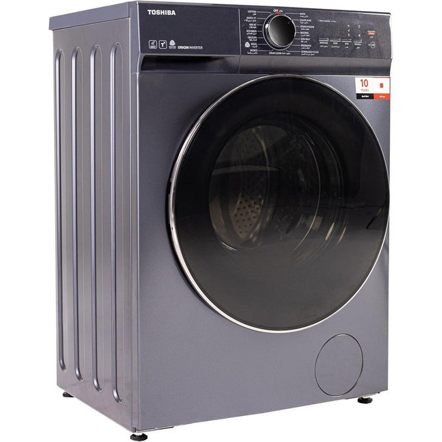 Toshiba Midea Front Load Washing Machine - 8.5 kg - Inverter - Steam Technology - 1400 RPM - Digital Display - Wi-Fi - Gray - T21BU95UWEGMG
