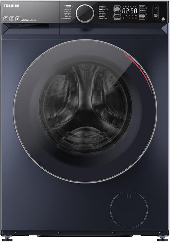 Toshiba Midea Front Load Washing Machine - 10.5 kg - Inverter - Steam Technology - 1400 RPM - Wi-Fi - Digital Display - Morandi Grey - TWBK115GF4EGMK