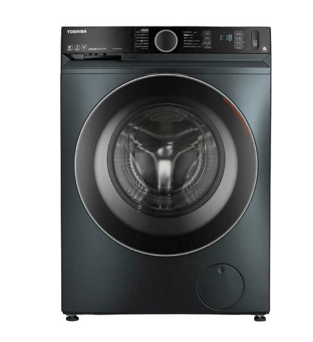 Toshiba Midea Front Load Washing Machine - 8 kg - Inverter - Steam Technology - 1400 RPM - Digital Display - Wi-Fi - Morandi Grey - TWBK90GF4EGMK