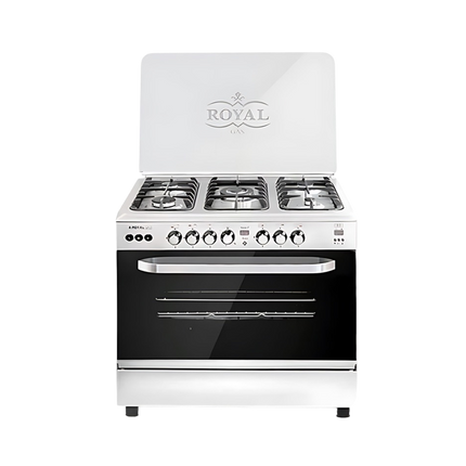 بوتجاز رويال جاز ماستر شيف سينسور 60×80 سم - 5 شعلات - غاز - امان كامل - كاست- مروحة - شاشة  ديجيتال - أستانلس ستيل - R290