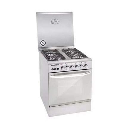 Royal Gas Crystal 60x60 cm Gas Cooker - 4 Burners - Gas - Full Safety Features - Cast Iron- Stainless Steel - R327