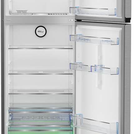 Beko Top Freezer Refrigerator - 406 Liter -Inverter -2 Doors - Frost Freezer - Silver-RDNE455M20XBIDEG