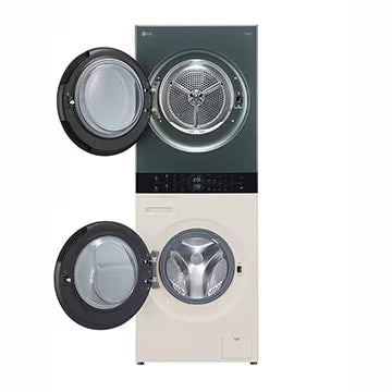 غسالة LG ذات التعبئة الأمامية Objet WashTower™ الكل في واحد غسالة ومجفف 13/10 كجم FWT1310BGP