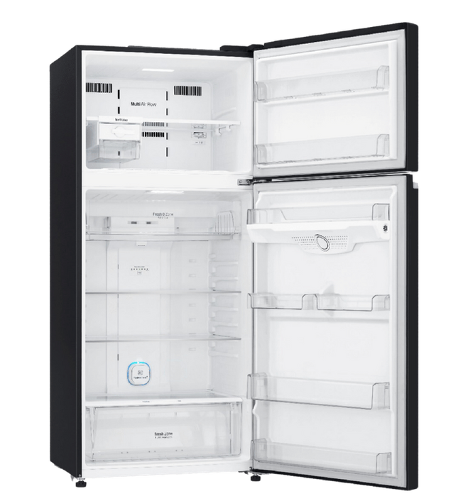 LG Top Freezer Refrigerator - 506 Liters - 2 Doors - No Frost - Inverter - Black Glass SGGL C722