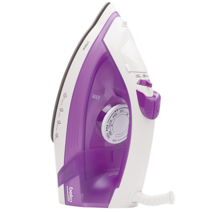 Beko Steam Iron - W1750- Ceramic Soleplate - Purple - SIM3617