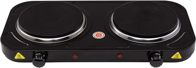 Sokany Electric Flat Hob - 2000 Watts - 2 Burners - Black SK5107