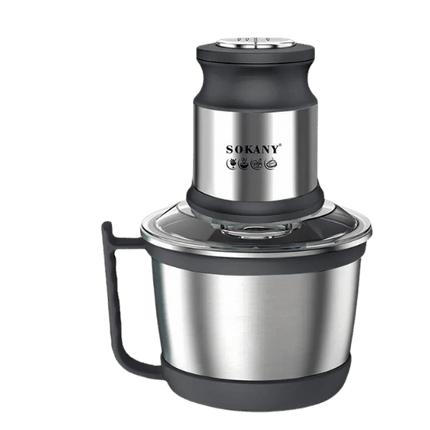 Sokany Kibbeh Maker - 3 Liter  - 800 Watts -2 speeds- Black /Silver- SK7027N