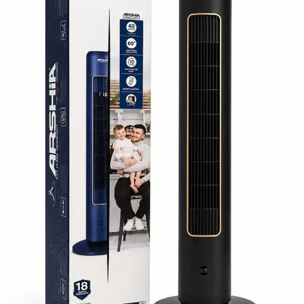 Arshia TF050-3845 stand fan with Remote Control - Black