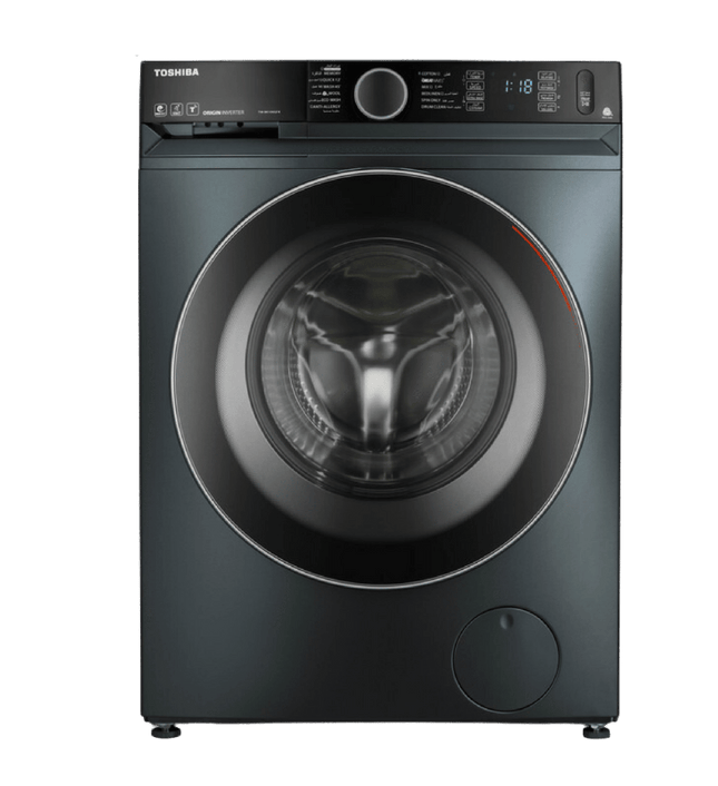 Toshiba Midea Front Load Washing Machine - 9 kg - Inverter - Steam Technology - 1400 RPM - Digital Display - Wi-Fi - Gray - TWBK100GF4EGMK