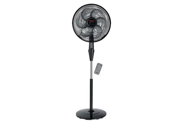 Tefal Stand Fan - 16 Inch - 6 Blades - 3 Speeds - Remote Control - Black - VG4130EE