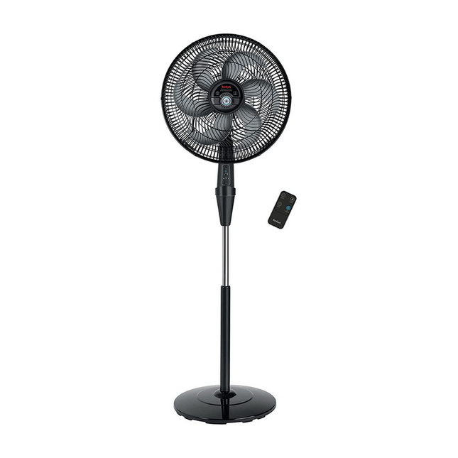 Tefal Stand Fan - 16 Inch - 6 Blades - 3 Speeds - Remote Control - Mosquito Repellent - Black - VG4135EE