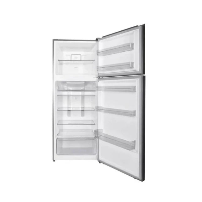 White Whale Top Freezer Refrigerator - 340 Liters - 2 Doors - No Frost - Inverter - Digital Display - Black Glass - WRG4385HBV