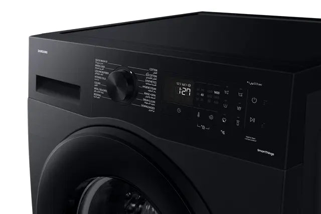 Samsung Front Load Washing Machine - 8 kg - 18 Programs - 1400 RPM - Steam Technology - Digital Display - Inverter - Smart Wi-Fi - Black - WW80CGC0EDABAS