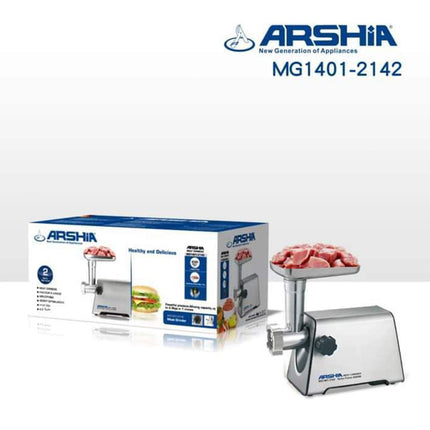 Arshia Stainless Steel Meat Grinder MG1401/2142 – 2000W