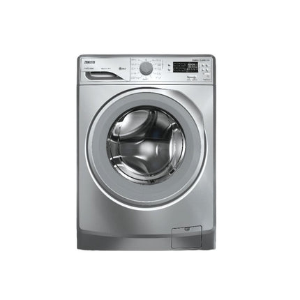 Zanussi Front Load Washing Machine - 8 kg - 18 Programs - 1200 RPM - Digital Display - Steam - Silver- ZWF8240SV5