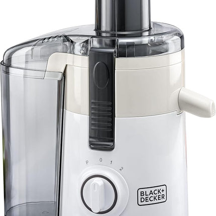 Black + Decker Electric Juicer , 0.95 Liter 250 Watt White Grey - JE250-B5