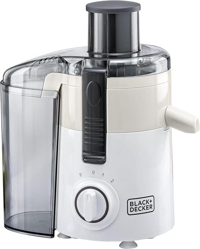 Black + Decker Electric Juicer , 0.95 Liter 250 Watt White Grey - JE250-B5