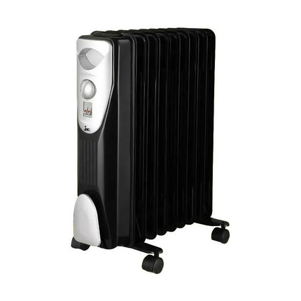 Jac NGH-329B Oil Heater, 9 Fins, 1500 Watt - Black