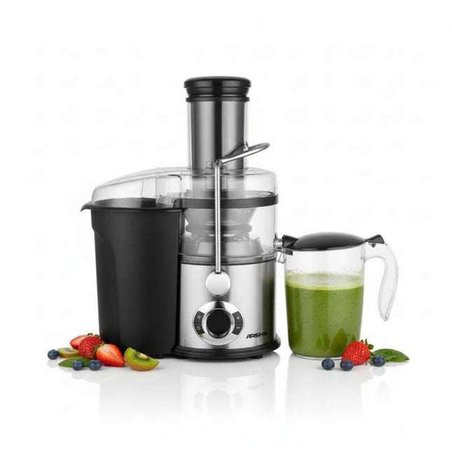 Arshia Juicer 700W Stainless Steel – AS2504-709 – Fruit & Vegetable Juicer