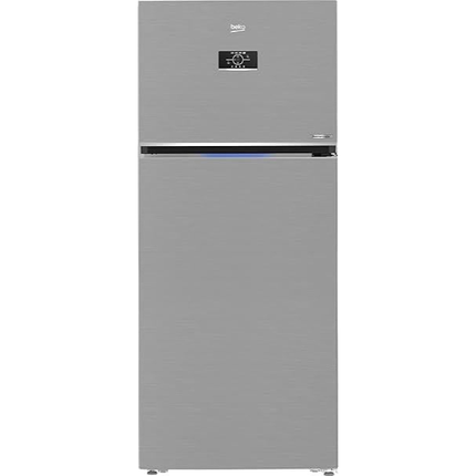 Beko NoFrost Top Freezer Refrigerator , 406 Liter Inverter Motor , Silver - RDNE455M20XBIDS