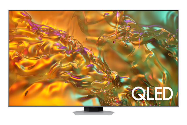 تلفزيون سامسونج 55 بوصة QA55Q80DAUXEG QLED 4K مع ريسيفر مدمج - أسود