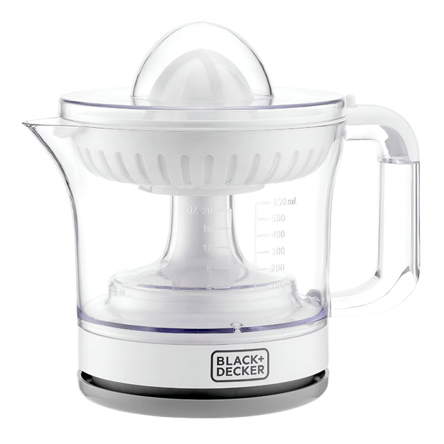 Black + Decker Electric Citrus Juicer , 600 milliliter 25 Watt White - CJ675-B5