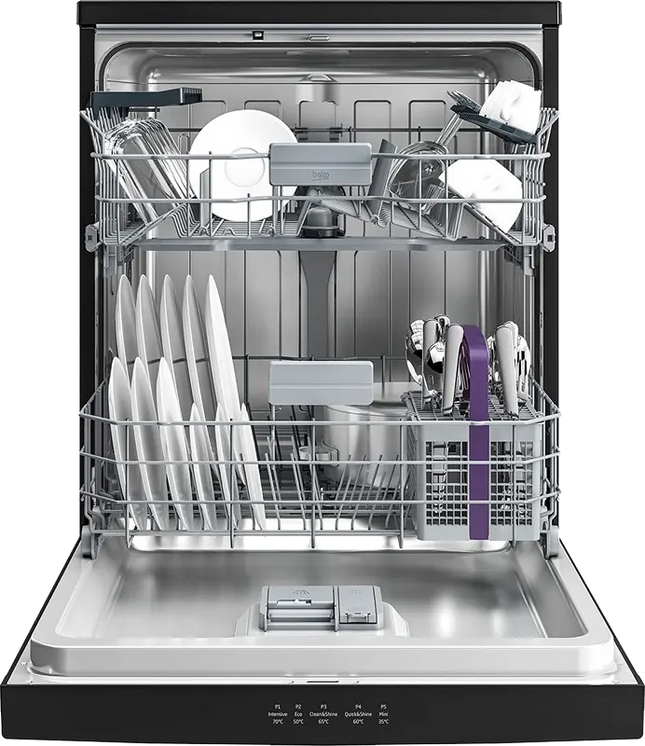 Beko 14 Place Settings Dishwasher BDFN15420B Digital Sterilization - Black