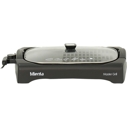Mienta Electric Grill with Glass Lid - 2200 Watts - Black HG34109A
