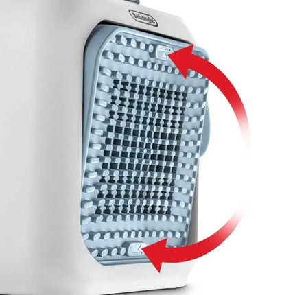 De’Longhi Capsule Desk Fan Heater, 360 Watt, Blue - HFX10B03.LB ( raya Warranty )