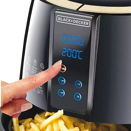 Black & Decker Aerofry Air fryer 1500 Watt, 4 Liters, Digital Display, Black AF400