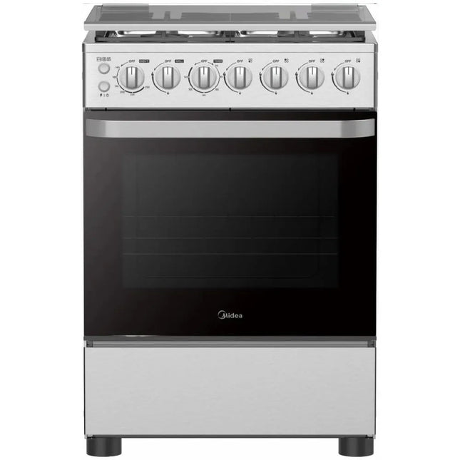 Midea Gas Cooker, 4 Burners, 60 cm, Silver - MFO-MG24TE(SS)VT