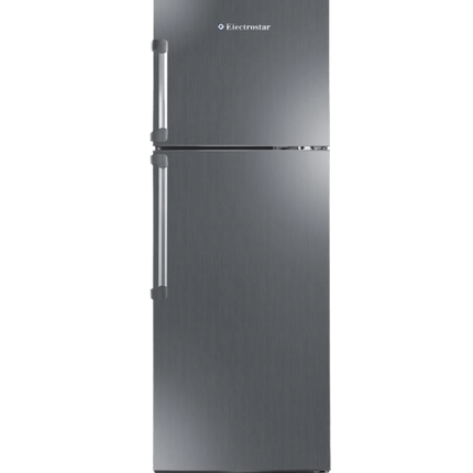 ثلاجة الكتروستار ماچيستا - فريزر علوي -338 لتر- نو فروست-2 باب- أرفف زجاج - فضي-magesta NF
