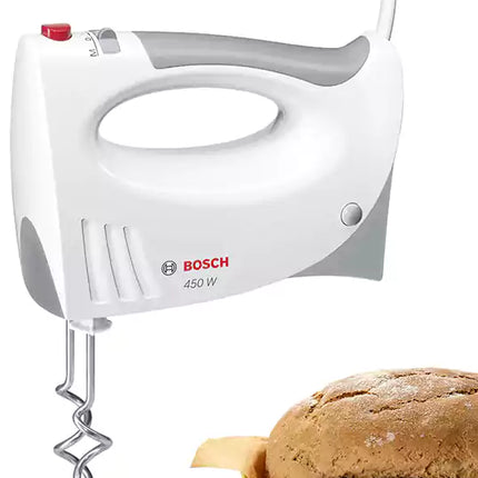 Bosch egg Mixer, 450 Watt, 5 Speeds, White, MFQ3540