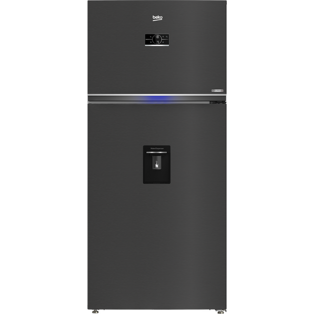 Beko Top Freezer Refrigerator - 630 Liter -2 Doors - Frost-Free - Water Dispenser - Digital Display - Dark Stainless Steel - RDNE650E60ZXR