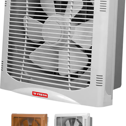 Kitchen Ventilating Fan Fresh 30 cm Twin Direction Protection Grid - White × Brown