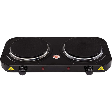 Sokany Electric Flat Hob - 2000 Watts - 2 Burners - Black SK5107