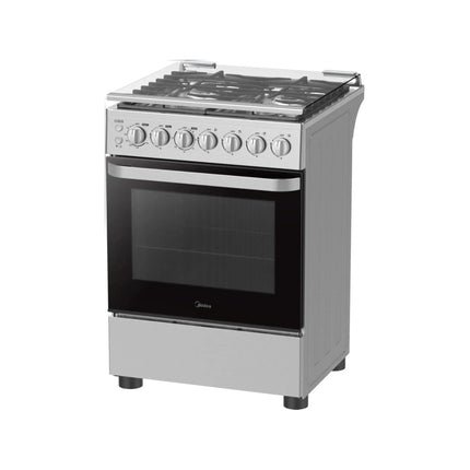 Midea Gas Cooker, 4 Burners, 60 cm, Silver - MFO-MG24TE(SS)VT