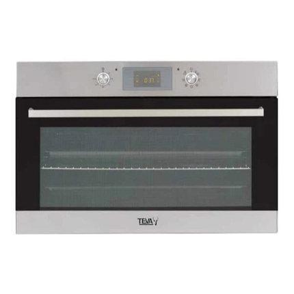 TEVA Oven 90 cm| 97 litres | Built in Gas with Grill and Cooling Fan | Control Panel stainless digital | QGSTYL 125 DT IX