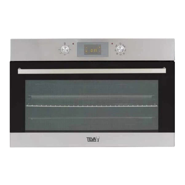 TEVA Oven 90 cm| 97 litres | Built in Gas with Grill and Cooling Fan | Control Panel stainless digital | QGSTYL 125 DT IX