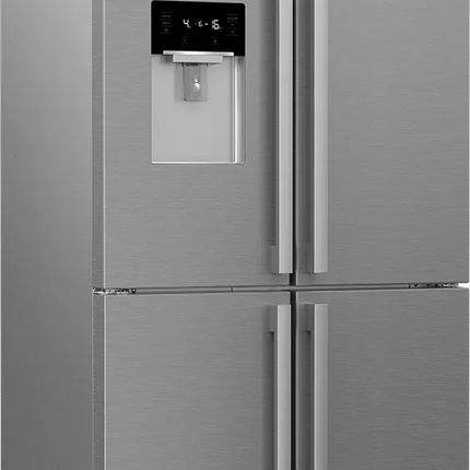 Beko 565L refrigerator GNE134626ZXH no frost 4 door bottom freezer inverter technology digital screen dispenser - silver